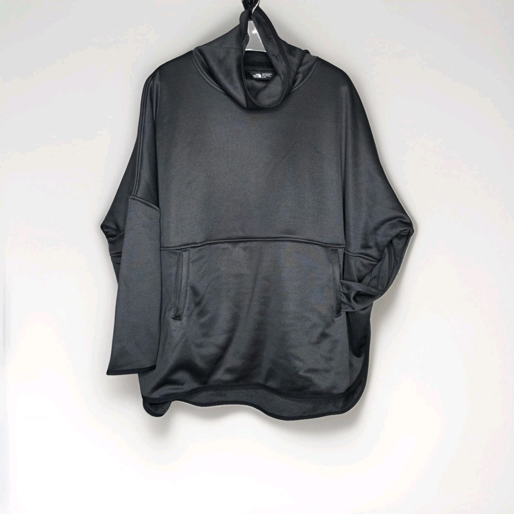 The North Face Size Womens XL Canyon Flats Stretch Poncho Fleece Pull-over Black
